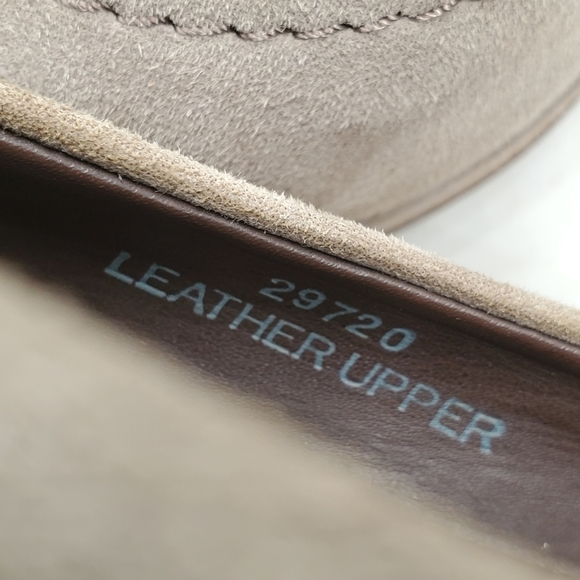 J. Crew Coddington Taupe Shimmer Suede Leather Platform Pumps Made in Italy - Picture 11 of 15